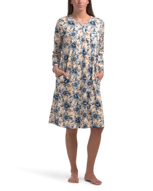 Tj Maxx White Simply Floral Sleep Gown For Cotton