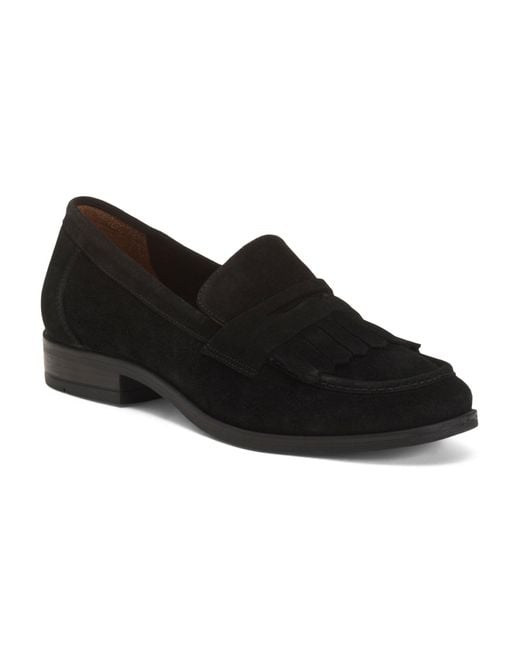 Tj Maxx Black Suede Ilona Loafers For Leather/Suede