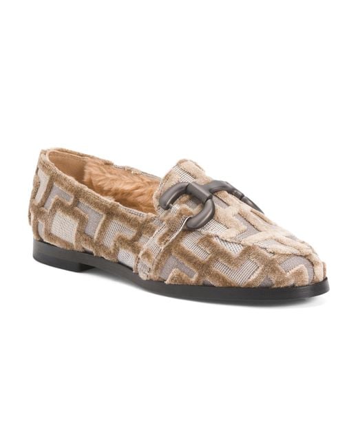Tj Maxx Natural Velvet Loafers For Leather
