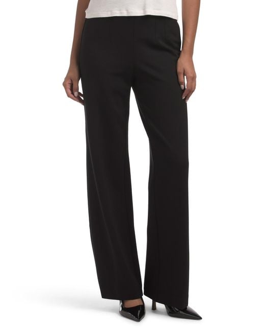 Tj Maxx Black Wide Leg Pull On Ponte Pants For Viscose