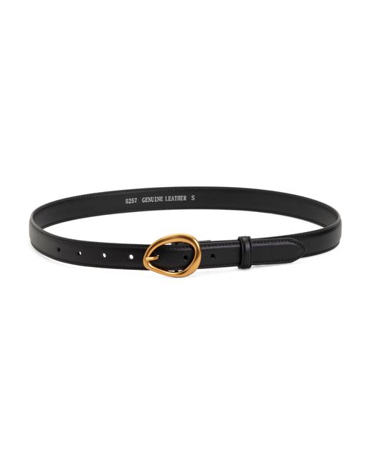Tj Maxx Black Leather Everyday Puffered Asymmetrical Buckle Belt For Leather