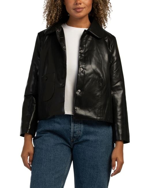 Tj Maxx Black A Line Jacket For Polyester/Leather
