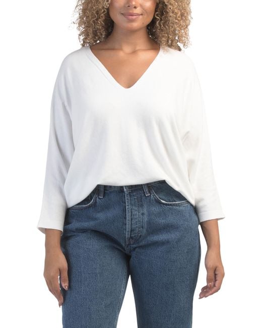 Tj Maxx White Pull Over Sweater, Nylon/Polyester/Rayon
