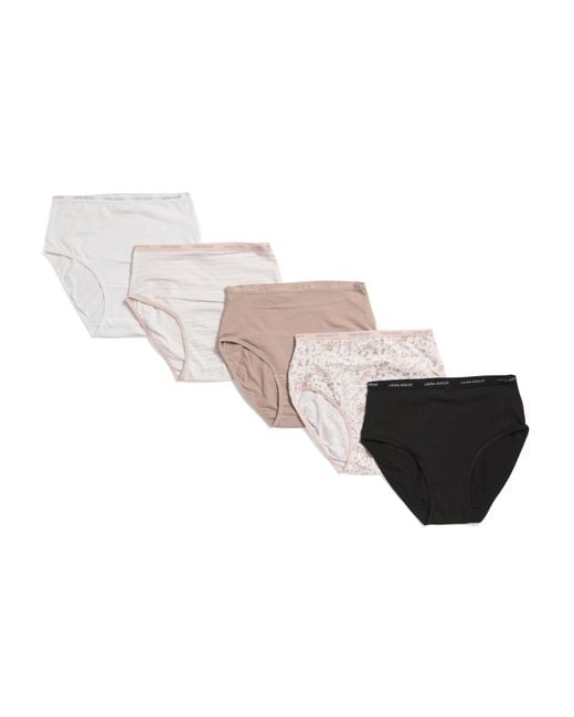 Tj Maxx Multicolor 5Pk Cotton Blend Panties For Spandex/Cotton