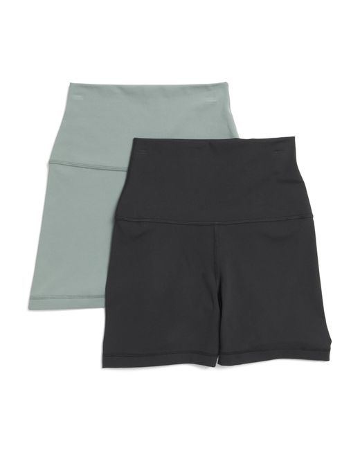 Tj Maxx Gray 2Pk Lux Super High Rise Basic Shorts For Spandex/Polyester