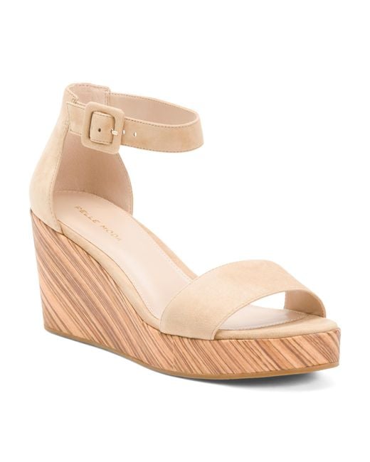 Tj Maxx Natural Suede Witten Wedge Sandals For