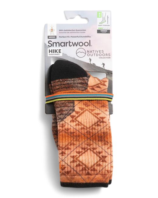 Tj Maxx Orange Hike Light Cushion Southwest Tile Print Performance Socks For Nylon/Polyester/Wool for men