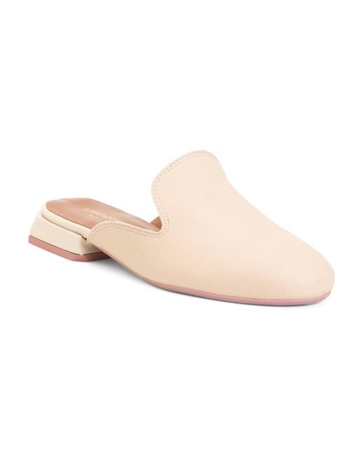 Tj Maxx Pink Leather Heeled Mule For