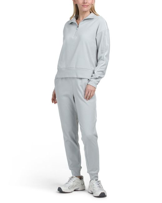 Tj Maxx Multicolor 2Pc Plush Mock Neck And Jogger Set, Spandex/Polyester