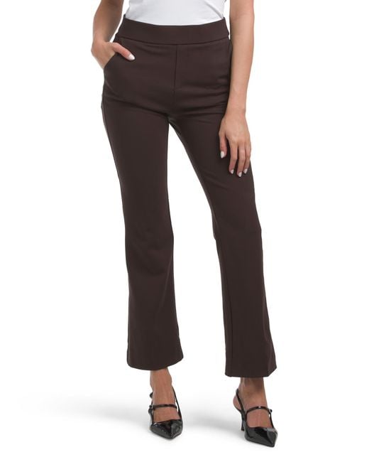 Tj Maxx Black Premier Ponte Pull On Bootcut Pants For Nylon/Spandex/Rayon