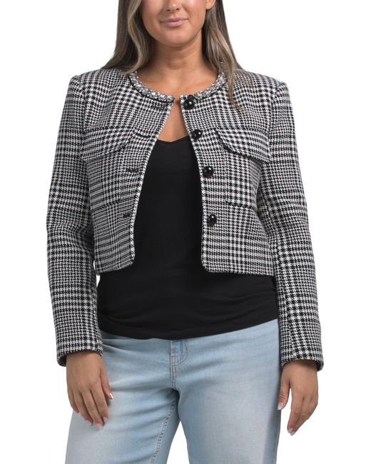 Tj Maxx Black Wool Blend Jacket, Polyester/Wool