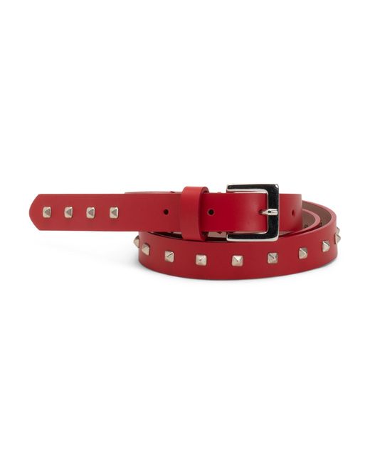 Tj Maxx Red Leather Stud Embellished Belt