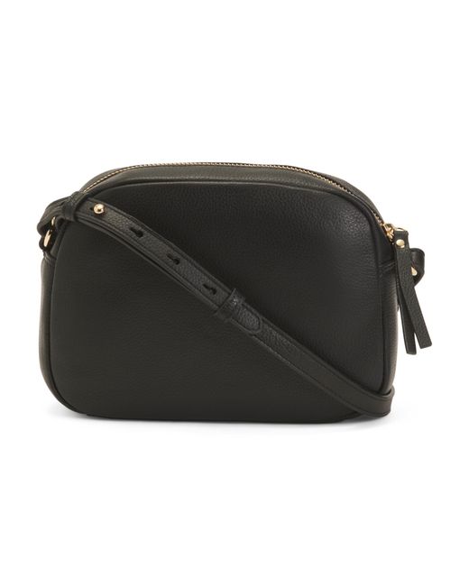 Tj Maxx Black Leather Gordon Road Small Zip Top Crossbody