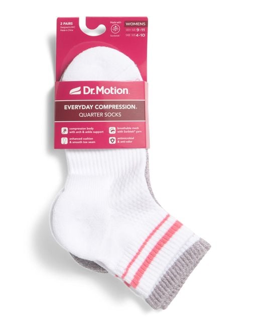 Tj Maxx Pink 2Pk Varsity Ribbed Quarter Socks For Nylon/Spandex/Cotton