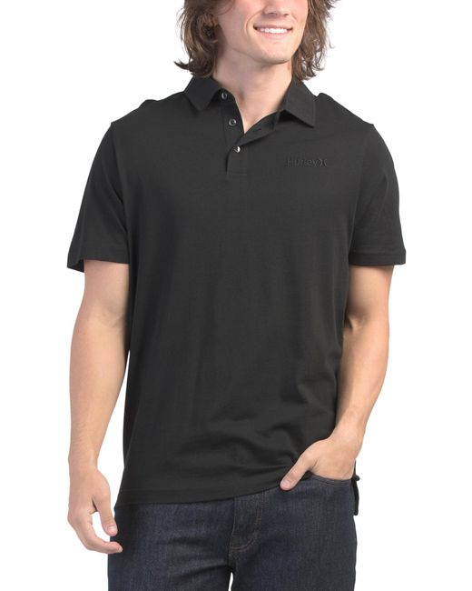 Tj Maxx Black Short Sleeve Polo For Cotton for men