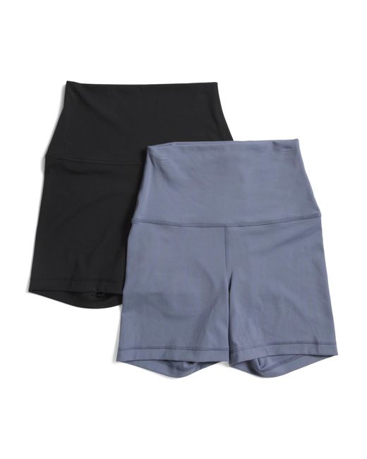 Tj Maxx Blue 2Pk Lux Super High Rise Basic Shorts For Spandex/Polyester