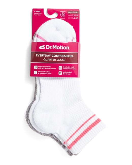 Tj Maxx Pink 2Pk Varsity Stripe Ribbed Quarter Socks For Nylon/Spandex/Cotton