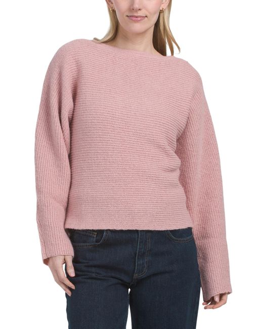 Tj Maxx Red Relaxed Fit Thick Sweater Top With Waist Tie, Polyester