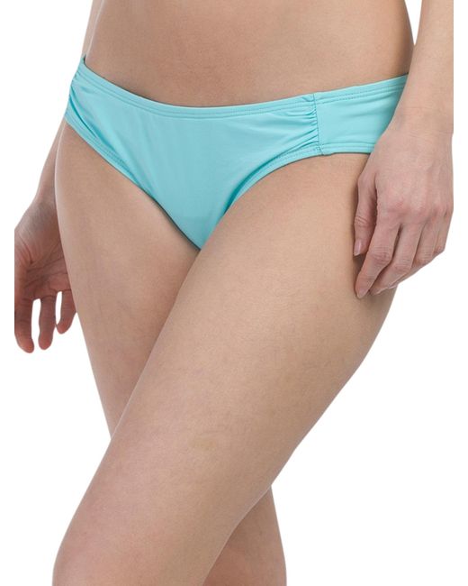 Tj Maxx Blue Shirred Effect Swimsuit Bottoms For Nylon/Spandex