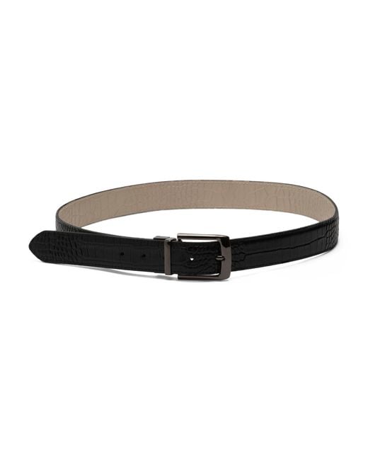 Tj Maxx White Leather Faux Croc Reversible Belt For