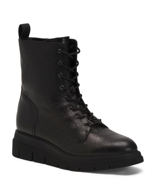 Tj Maxx Black Leather Redlands Lace Up Booties For