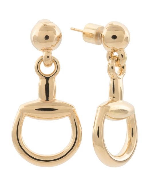 Tj Maxx Metallic 14Kt Horsebit Linear Earrings For