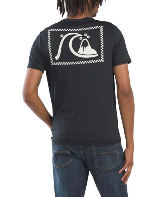 Tj Maxx Black Upf 50 Og Boarder Performance T-Shirt For Spandex/Polyester for men