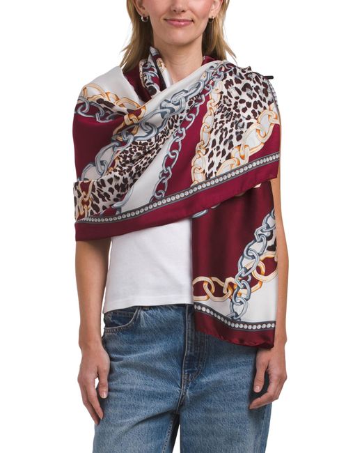Tj Maxx Red Status Matte Shawl For Polyester