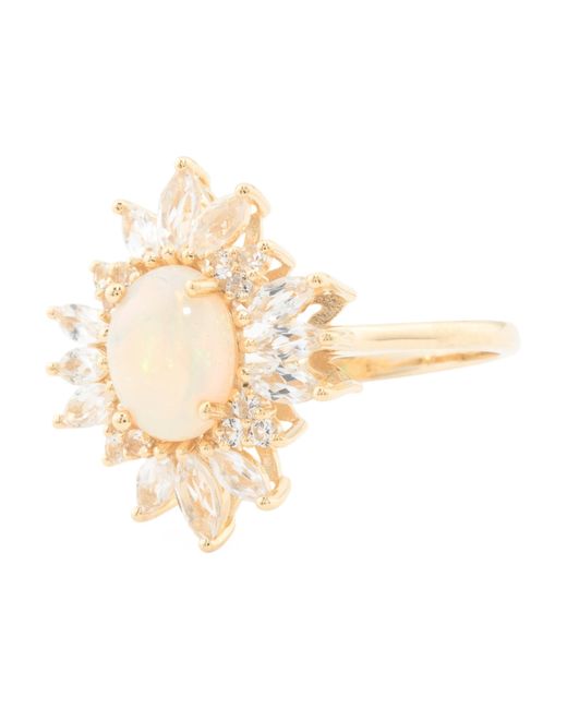 Tj Maxx Natural 14Kt Plated Ethiopian Opal Ring