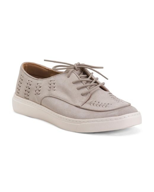 Tj Maxx White Suede Thayer Lace Up Comfort Sneakers For