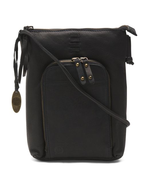 Tj Maxx Black Leather Walden Crossbody Organizer, Leather