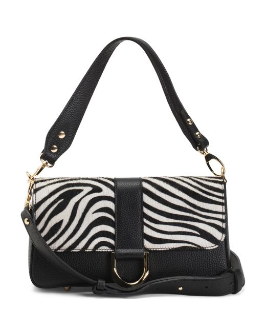 Tj Maxx Black Leather Baguette Flap Crossbody For Leather