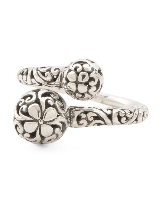 Tj Maxx White Sterling Filigree Bypass Ring