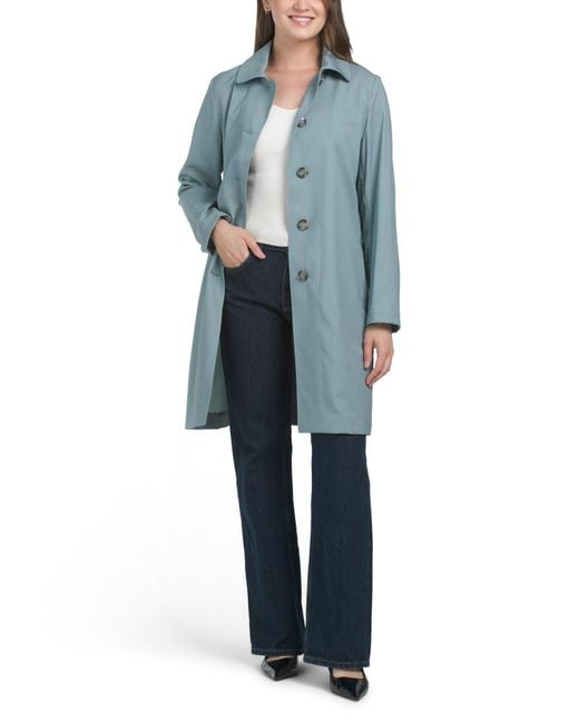 Tj Maxx Blue Italian Wool Blend Overcoat, Wool/Viscose