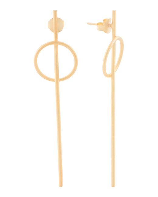 Tj Maxx White 18Kt Plated Linear Earrings