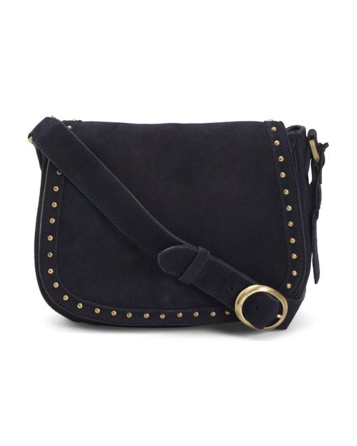Tj Maxx Blue Suede Stud Crossbody, /Suede