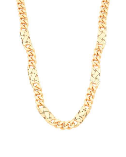 Tj Maxx Metallic Quilted Chain Collar Necklace