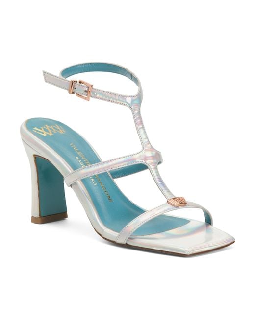 Tj Maxx Blue Leather Lisa Ot Ankle Strap Sandals For