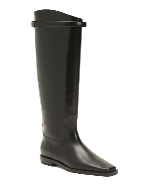 Tj Maxx Black Riding Leather Tall Boots For