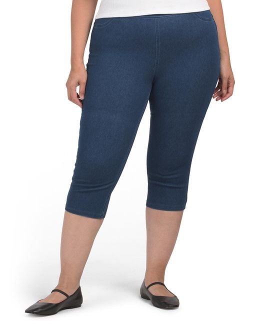Tj Maxx Blue Plus Pull On Ultra Stretch Jeans For Spandex/Cotton/Polyester