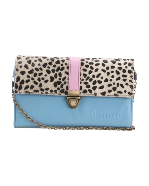 Tj Maxx Blue Leather Ollie Clutch
