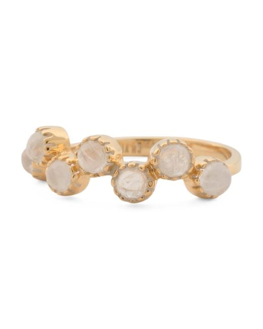 Tj Maxx Natural 14Kt Plated Moonstone Band Ring