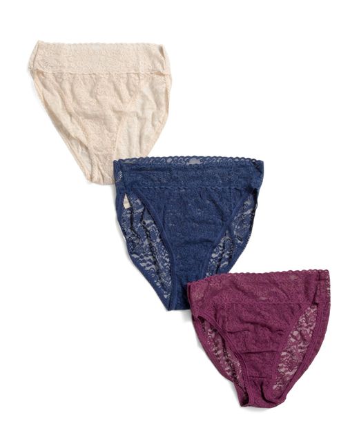 Tj Maxx Blue 3Pk Lace Bikini Panties For Nylon/Spandex