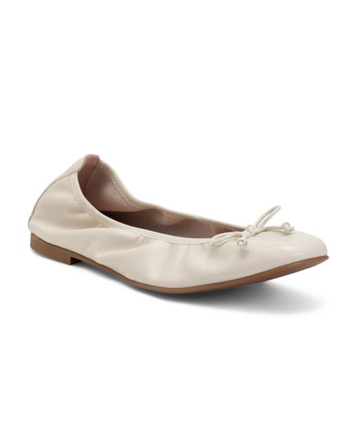 Tj Maxx White Leather Trilly Ballerina Flats For