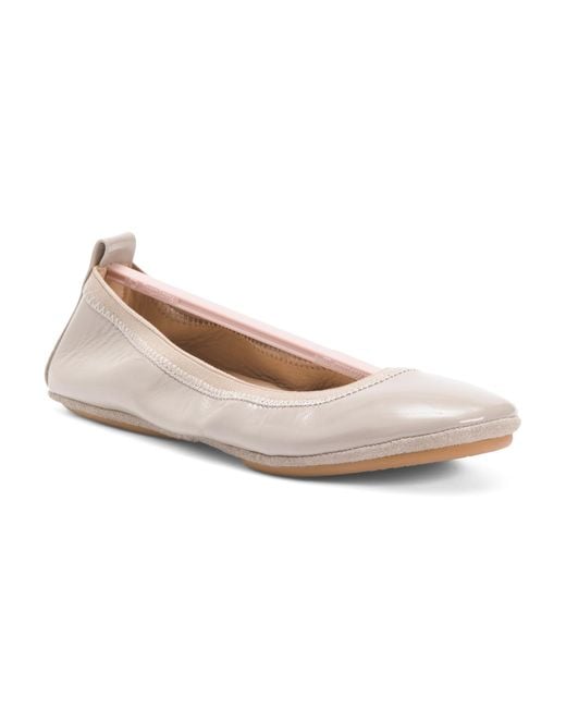 Tj Maxx Pink Leather Samara Foldable Ballet Flats For Leather/Suede