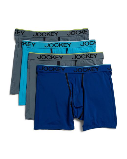Tj Maxx Blue 4Pk Chafe Proof Pouch Boxer Briefs For Spandex/Polyester for men