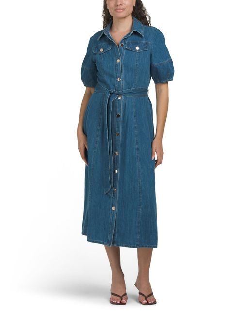 denim dress tj maxx TJ Maxx Women's Blue Mara Dress For Cotton