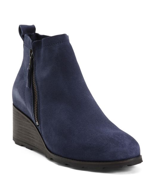 Tj Maxx Blue Suede Story Booties For