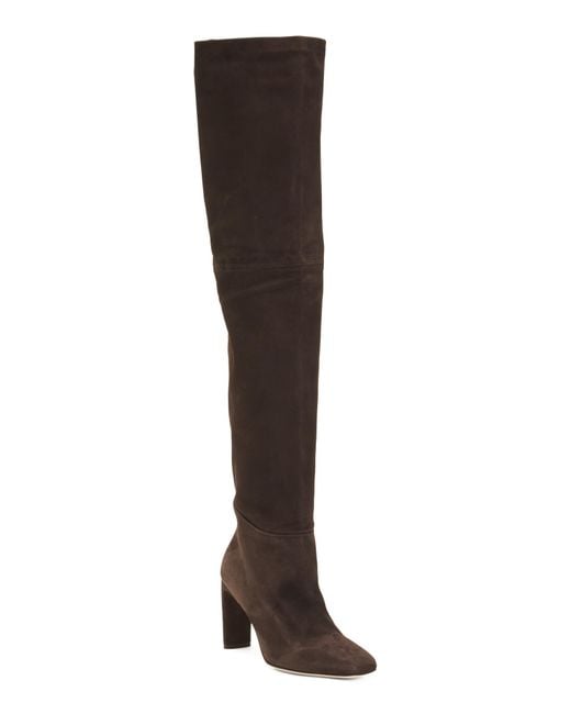 Tj Maxx Brown Suede Jane Over The Knee Boots For Leather/Suede