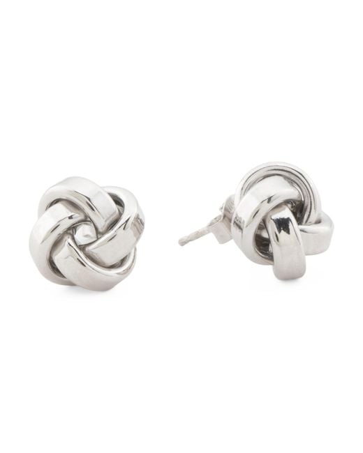 Tj Maxx Metallic Knot Earrings For